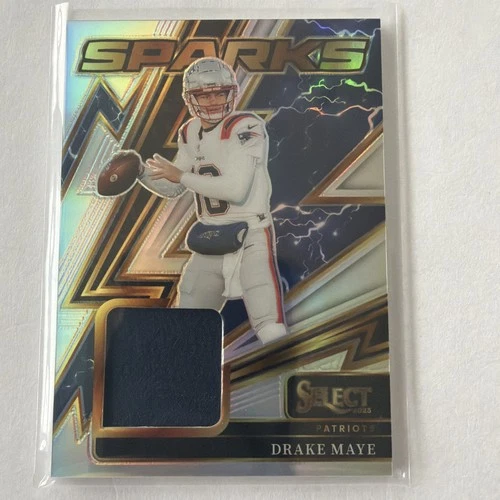 2025 Panini Select Sparks Prizm Drake Maye Patch /149 Patriots