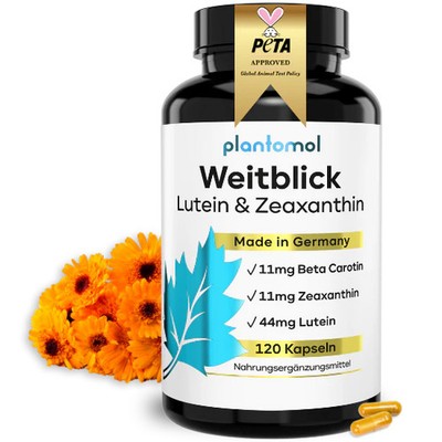 plantomol  Augenvitamine - Lutein Zeaxanthin Beta Carotin Vitamin A & Vitamin B2