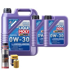 Motoröl 0W30 LIQUI MOLY Synthoil Longtime 7L+HENGST Ölfilter +Ölschlammspülung