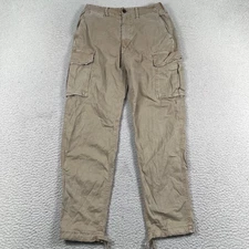 American Eagle Cargo Pants Mens 28x28 Beige Flex Cotton Utility Paratrooper