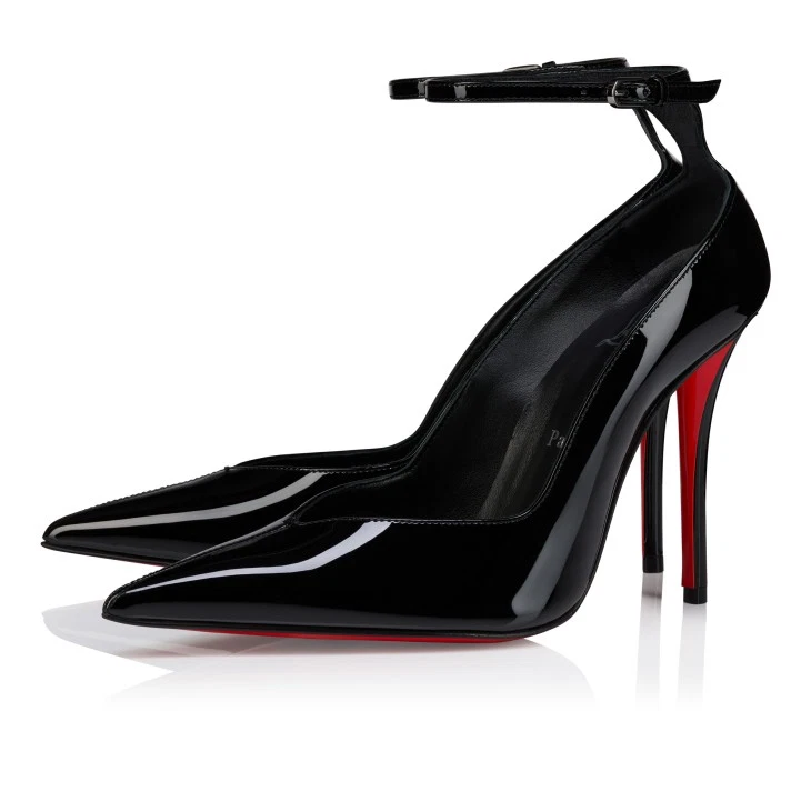 Christian Louboutin Black Leather Athletic Shoes for Women for