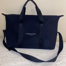 Coach Fragrance Navy Blue Weekend Bag Weekender Travel Duffel 22X13.5