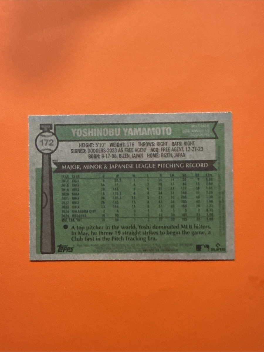 Yoshinobu Yamamoto 2025 TOPPS HERITAGE IMAGE VARIATION SP #172