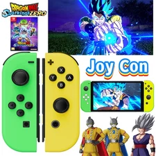 1-Pair Green Yellow For Nintendo Switch Joy Con Controller L+R Wireless Gamepad.
