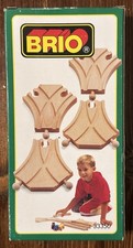 BRIO Wooden Railway Short Curved Switches Set model 33350 Year 1992 New In Box