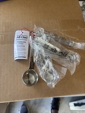 All Clad Measuring Spoons, Stainless Steel 4 Piece New, 1 Tbsp 1, 1/2 & 1/4 Tsp