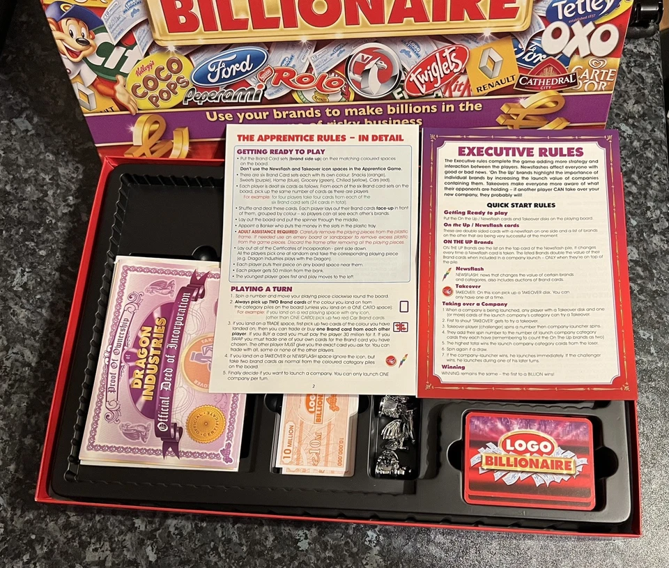 Logo Billionaire Board Game 2013 Complete Drumond Park - Image 3 of 4