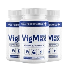 (3 Pack) VigMax Pills for Men, Vig Max Natural Booster Support For Male Health