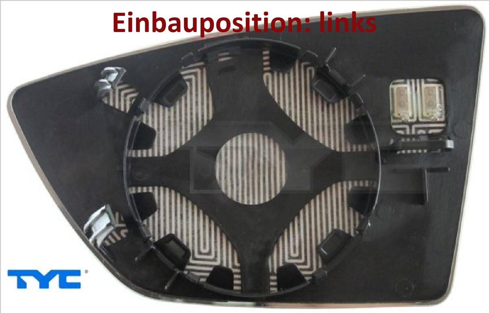 TYC 331-0080-1 Spiegelglas für Außenspiegel links für Seat