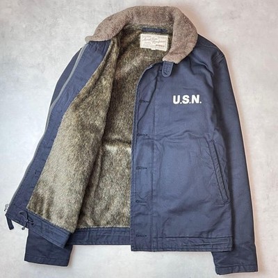 AVIREX N-1 Deck Jacket US Navy 142 Waldron Color Navy Size L