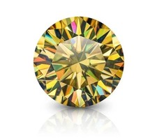1 CT Round Cut Natural Yellow Color Loose Lab Grown Diamond VVS1 Certified