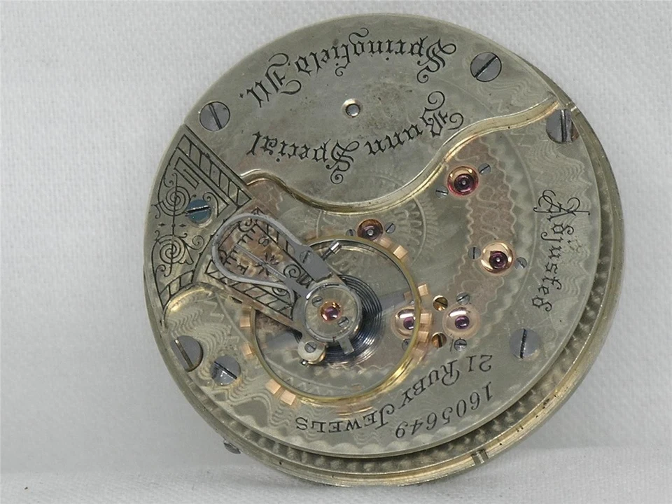 18S ILLINOIS BUNN SPECIAL RAILROAD 21 JEWEL TUTONE NICKEL POCKET WATCH, RUNNING! - Image 4 of 4