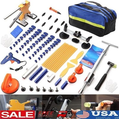 97PCS Car Dent Puller Kit Paintless Repair Gluing Tools SUV Truck RV Metal Dents