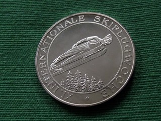 Silberne Medaille Markt Oberstdorf XI Internationale Skiflugwoche 1976