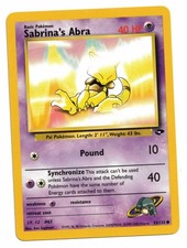 Pokemon Card: Sabrina's Abra 93/132 Gym Challenge Set Vintage! NM