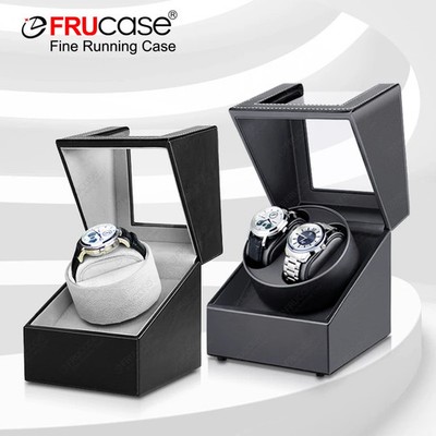 FRUCASE Automatic Watch Winder Box 1/2 Rotation PU Leather Display Case Storage