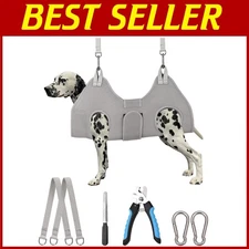 XXL Dog Grooming Hammock - Comfortable Sling with Neck Support for Nail Care