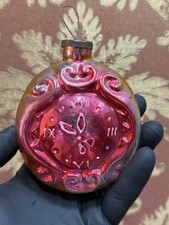 Vintage Rare XMAS Decor CHRISTMAS Glass Ornament USSR , 25/20