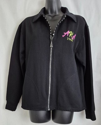 Alpha Kappa Alpha AKA Sorority Jacket Rhinestone Zipper Athletic Casual Size S