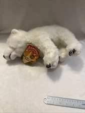 Folkmanis White Polar Bear Cub Hand Puppet Plush Stuffed Animal 14'' Brand New