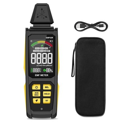 EMF Meter 5 in 1 Rechargeable Digital Electromagnetic Field Radiation EF RF MF