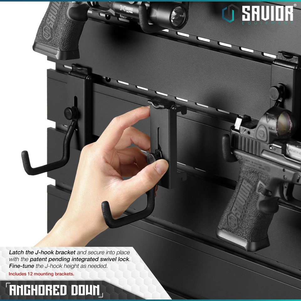 Slat Wall Rack System Mount Rifle Carbine Shotgun Pistol Firearm ...