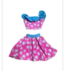 Vintage 1993 Barbie Great Weekends 2 Piece Pink Blue Skirt Set