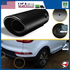 Black Car Exhaust Rear Pipe Tip Tail Throat Muffler Accessories 2.5 Inlet New Black Car Exhaust Rear Pipe Tip Tail Throat Muffler Accessories 2.5 Inlet New