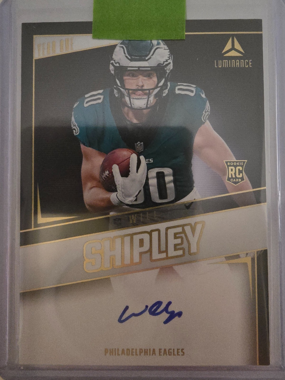 Will Shipley Panini Luminance Year One Signatures Rps #YOSWSY Base