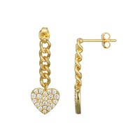 Cavill Silberohrringe Vergoldet Herz Zirkon 0,79Ct Damen Schmuck