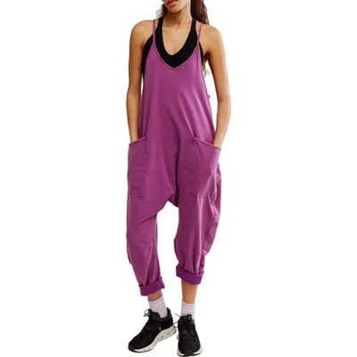 Free People Movement Hot Shot One Piece Jumpsuit M Mulberry NWT