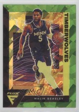 2020 Panini Flux Fanatics Factory Set Green Cracked Ice Prizm Malik Beasley 01i1