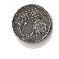 ARUBA 🇦🇼 ONE (1) FLORIN COIN 2016 - KING WILLEM-ALEXANDER (0G)