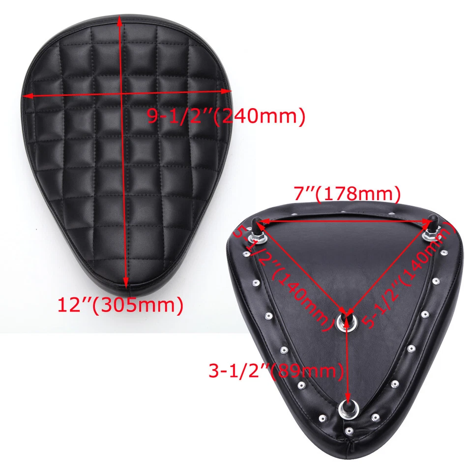 For Kawasaki Vulcan VN 500 750 800 900 2000 Bobber Solo Seat Spring Base Saddle - Image 3 of 4