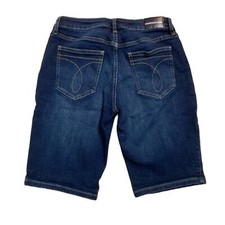 Calvin Klein denim blue jean shorts Bermuda length 5 pocket style size 4