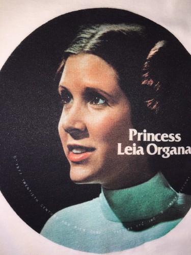 VTG 77 70s Star Wars Disney PRINCESS LEIA Carrie Fisher Han Solo T-Shirt woman L - Picture 4 of 9