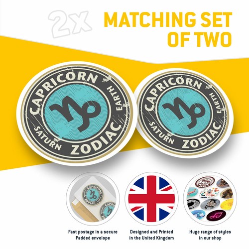 2 x Vinyl Stickers 30cm - Capricorn Zodiac Star Sign Cool Gift #4317 - Bild 2 von 9