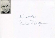 Eric Malpass (+) autograph English novelist signed card