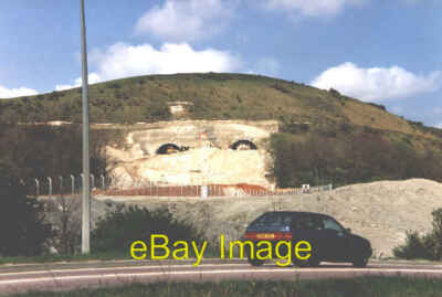 Foto 6x4 Bohrarbeit Folkestone Rundhügel Tunnel im Bau. Th c1991