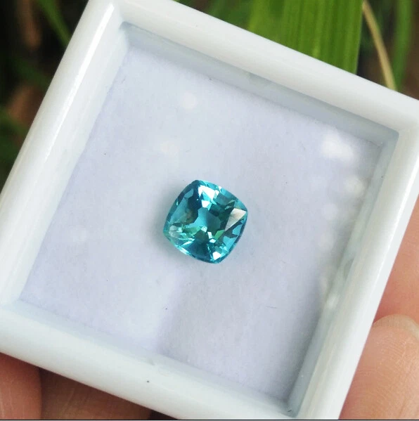 COLOR RARO! 6x6mm. COJÍN TURMALINA PARAIBA AZUL NEÓN TOP GEMAS CREADAS Foto 4 de 4