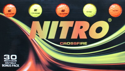 Nitro Crossfire Golfbälle Gelb/Orange - NEU - Nitro Golf