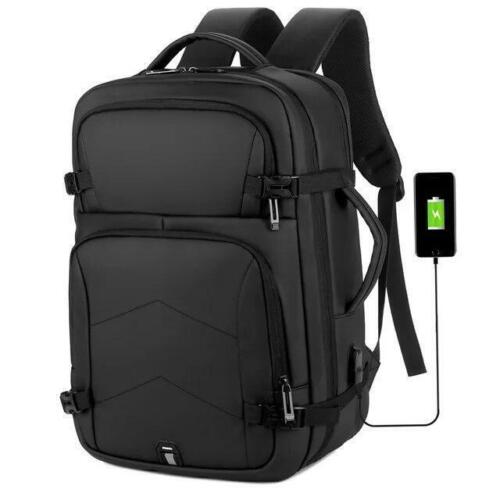 Men Laptop Backpack Waterproof Large Rucksack Travel School Bag with USB NEW - Afbeelding 1 van 16