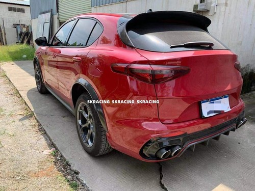 Kits de carrocería de cubierta de arco de rueda acampanada para guardabarros de fibra de carbono aptos para Alfa Romeo Stelvio 17-23 - Imagen 5 de 13