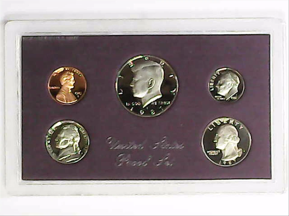1987-S US Proof Mint Set 5 Coins CLAD 22srr0820 - Image 3 of 4