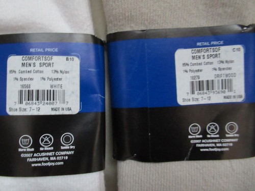 2 PAIR FOOTJOY FJ COMFORTSOF MENS SPORT GOLF SOCKS SHOE SIZE 7 - 12 NEW IN PACK - Picture 5 of 6