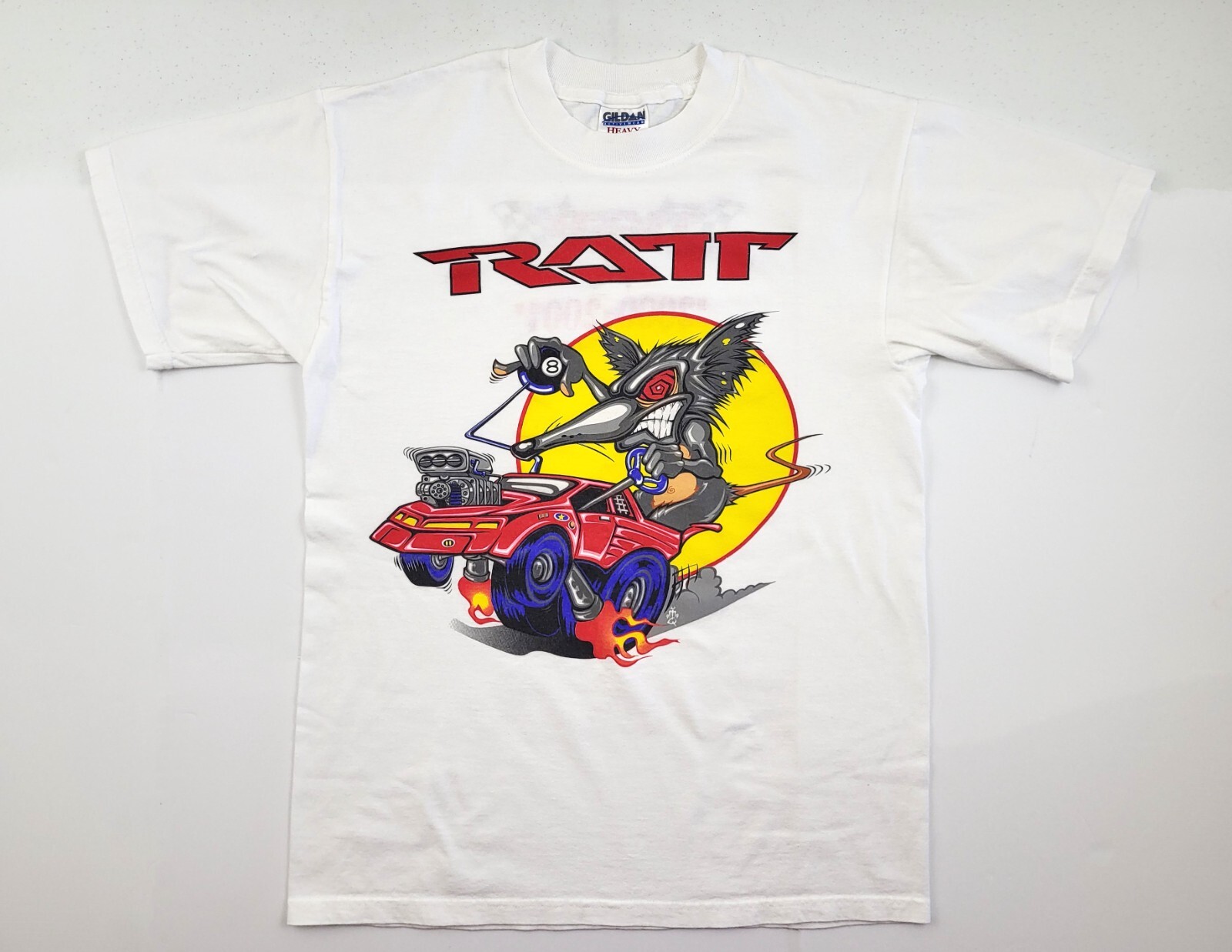 Vintage Ratt Heavy Metal Tour Tee White Medium 80s Rock Band Shirt