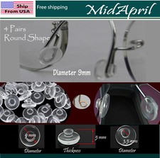 4 pairs eyeglass NOSE PADS Round High Quality SILICONE  US Seller