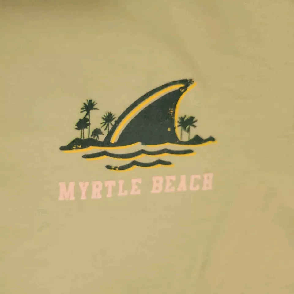 Camiseta Land Shark Myrtle Beach SC M Verde Foto 2 de 4