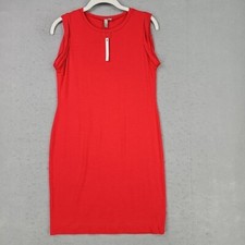 ASOS Shift T-Shirt Dress Womens 6 Orange Sleeveless Stretchy Knit Summer Comfort