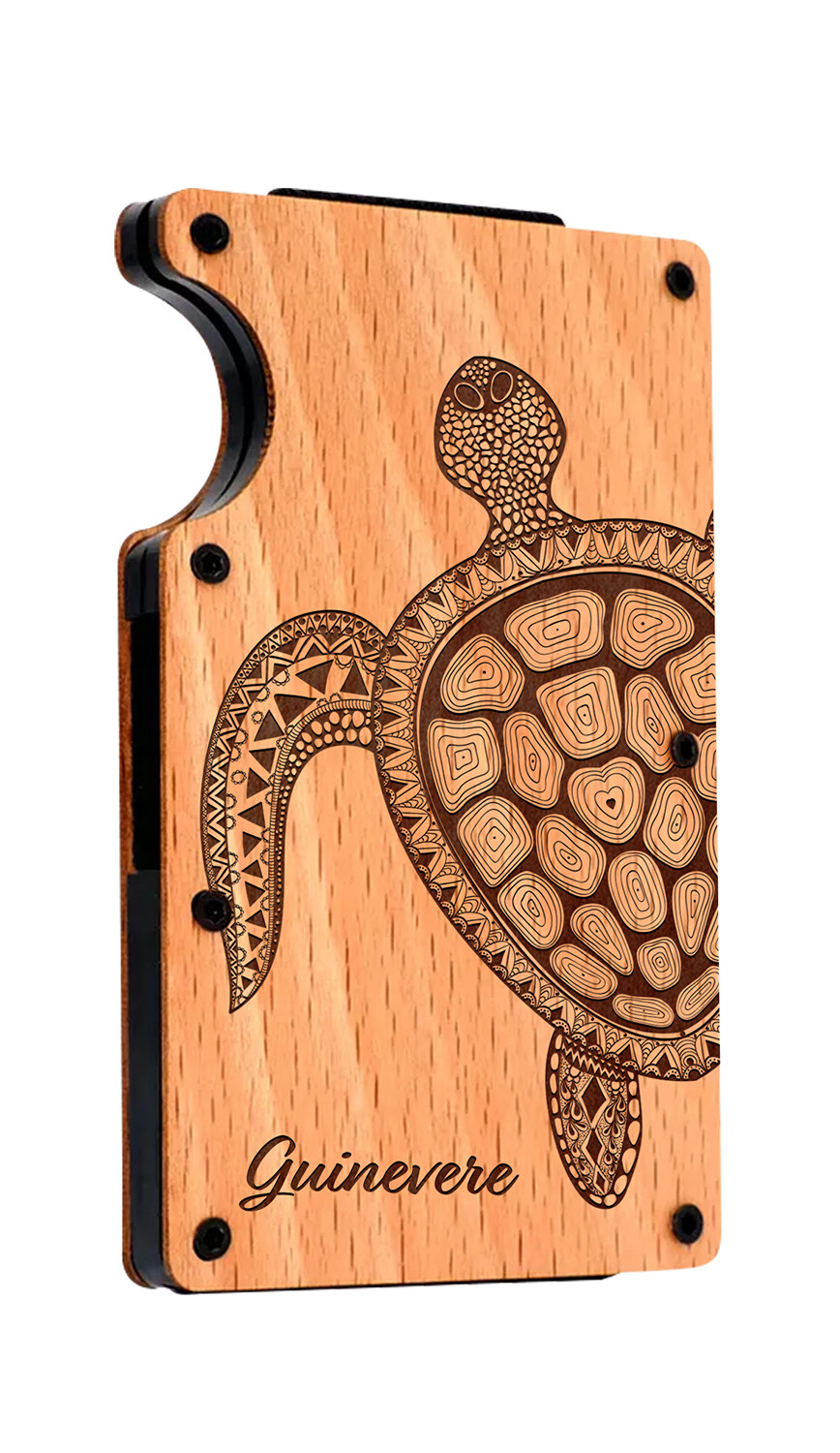 Custom Wooden Credit Card Holder RFID Protection Minimalistic Smart